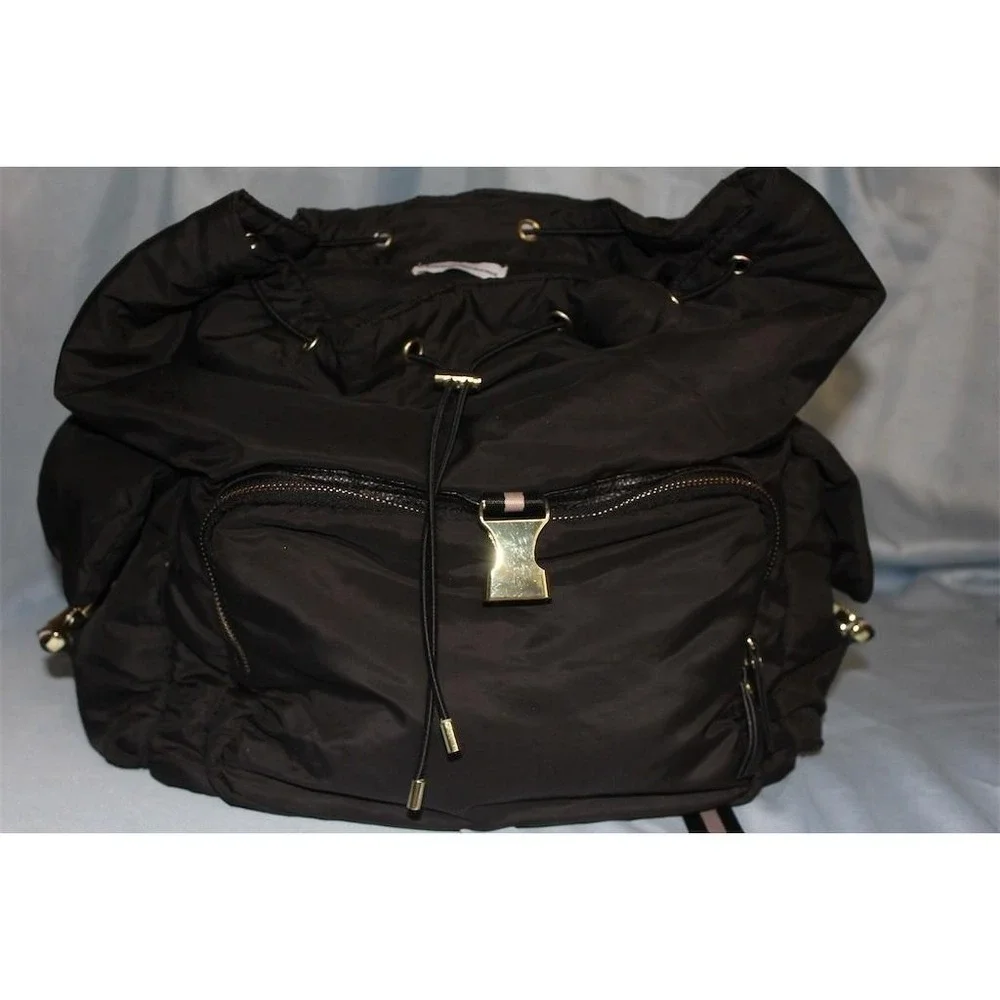 Tommy Bahama Backpack Womens Black Drawstring‎ Flap Front Zip Pocket